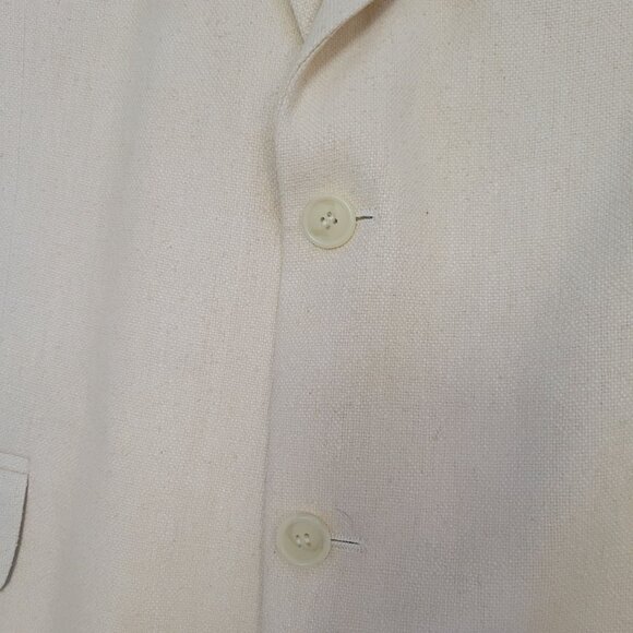 Bernhard Altmann Mens Beige Silk Blazer Size 42L Two Button - Picture 12 of 12